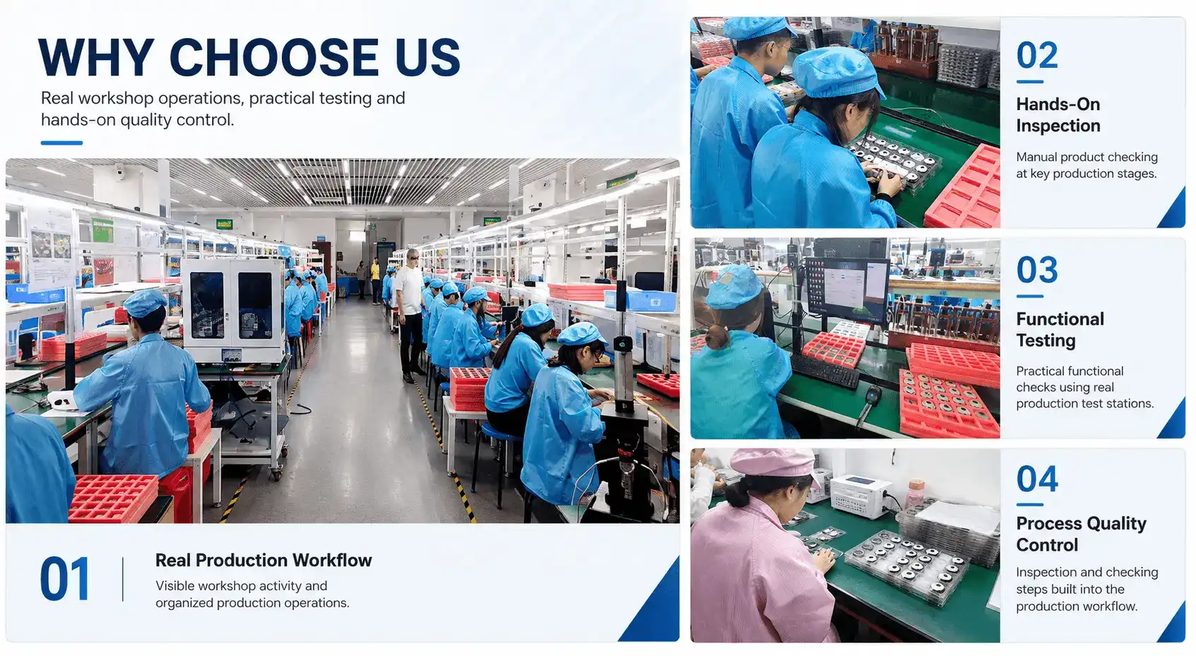 Engineer inspecting ECG SpO2 smartwatch sensors during wearable device manufacturing quality control Engineer inspecting ECG SpO2 smartwatch sensors during wearable device manufacturing quality control