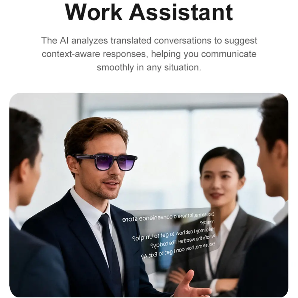 AI Audio Glasses Scrne