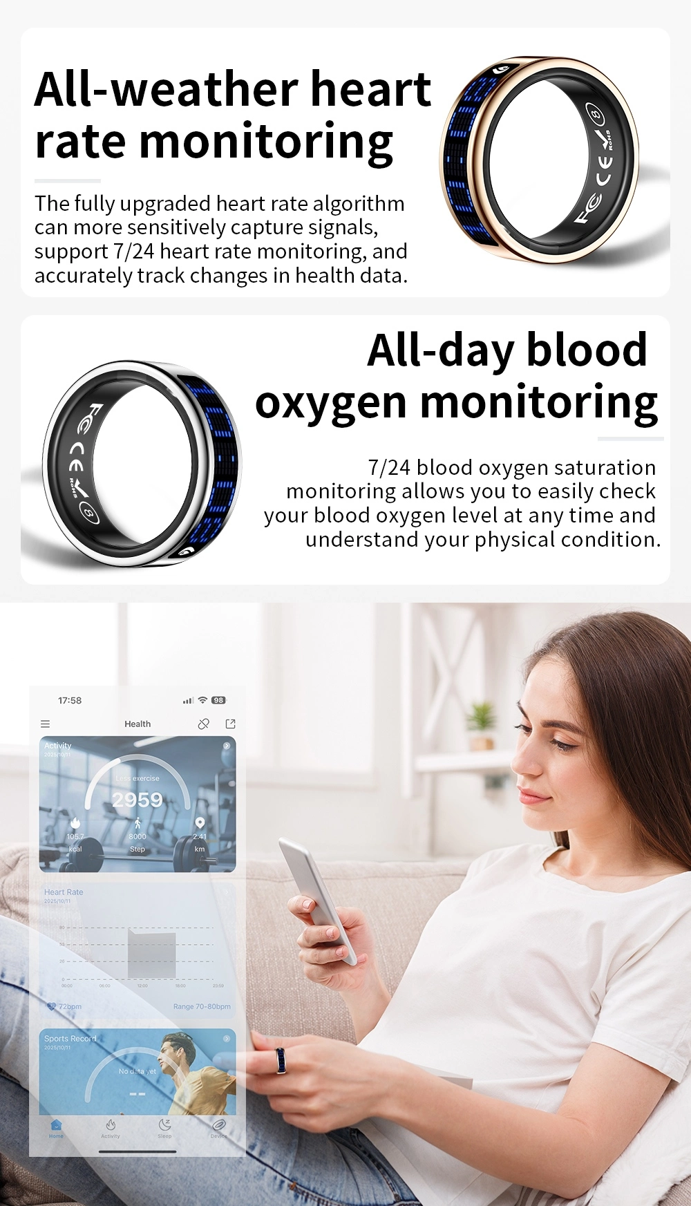 Sleep Health Smart Ring Scene
