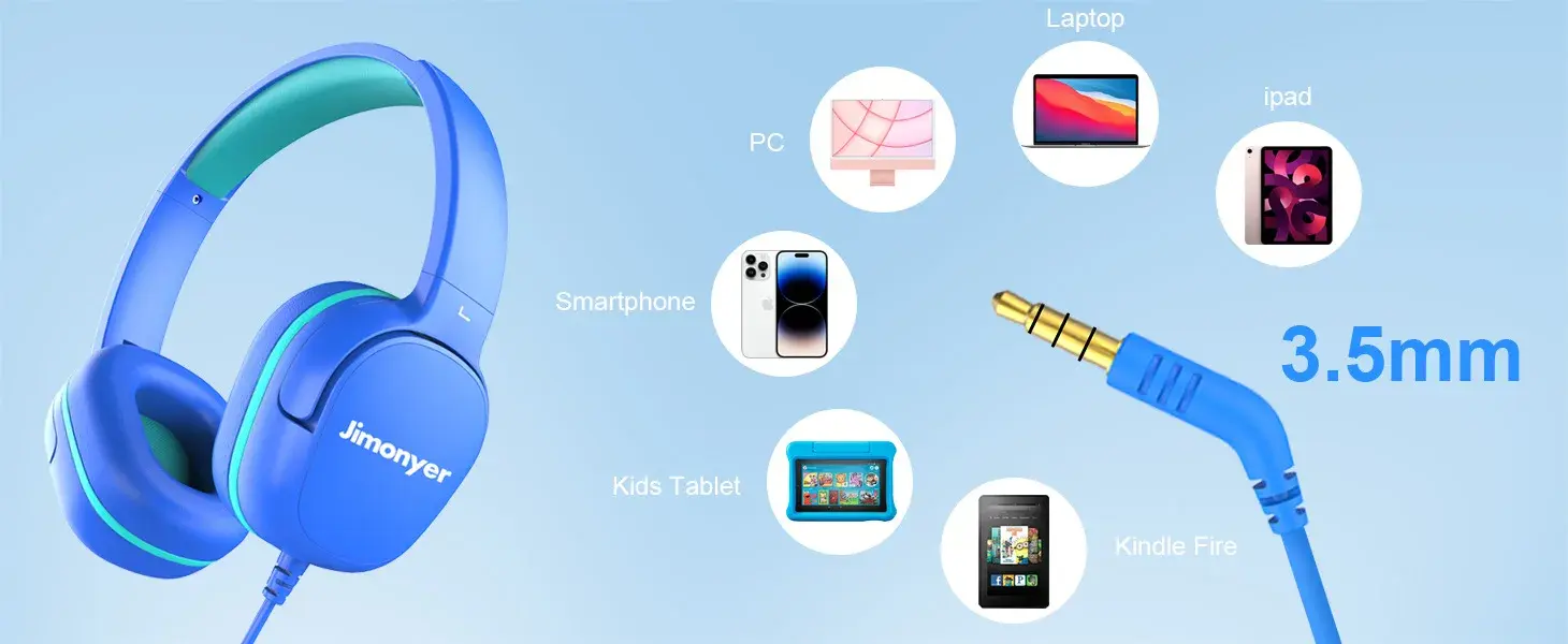 Kids Hearing Safe Headphones Applicable Devices