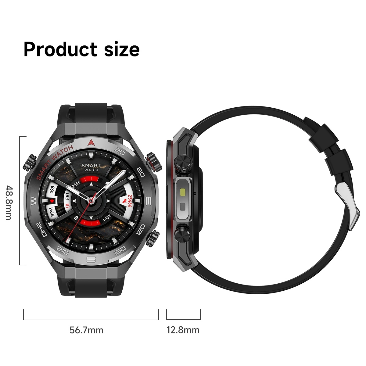 Premium Sports Smartwatch size