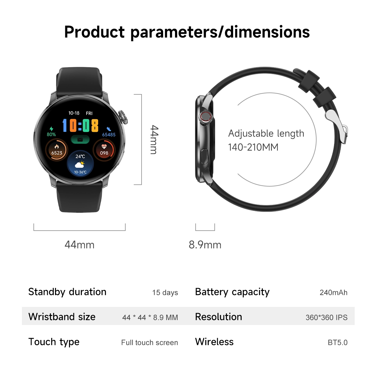 Sports Data Analysis Smartwatch size