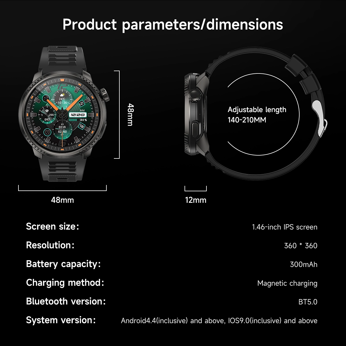 Training Load Recovery Smartwatch size Training Load Recovery Smartwatch size