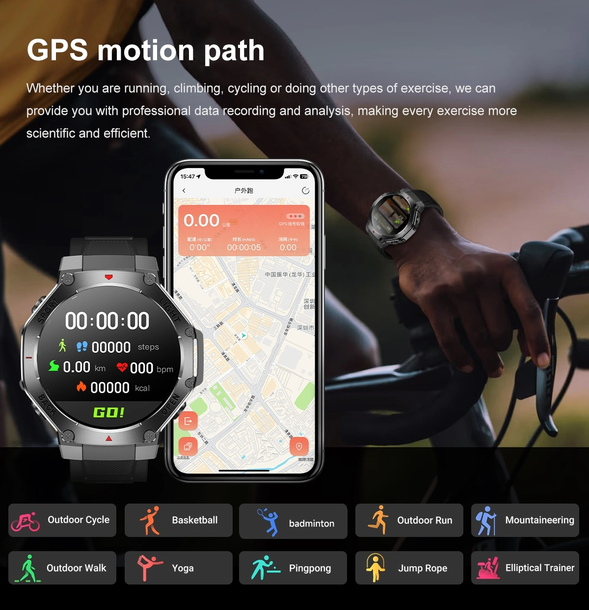 Athletic GPS Smartwatch function and use