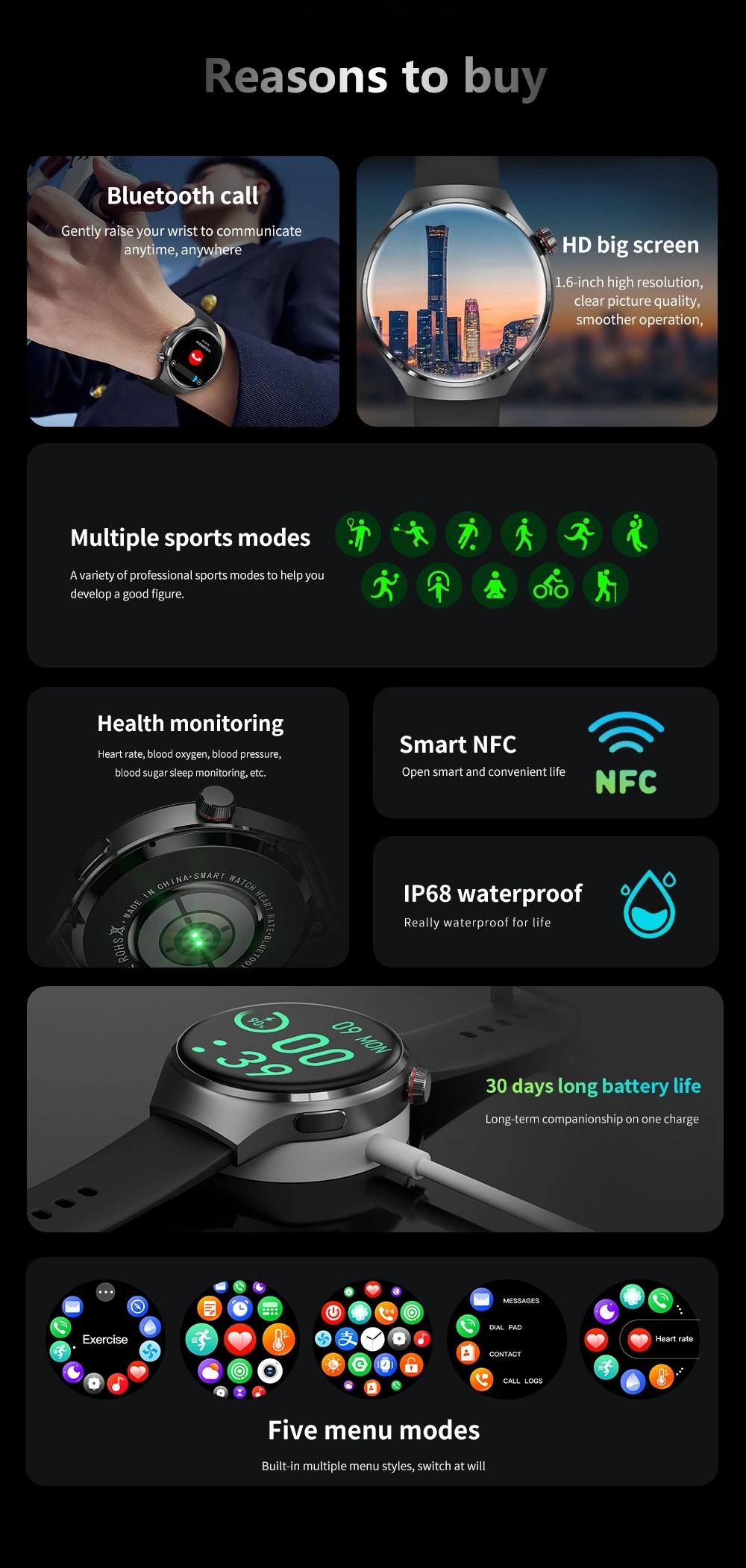 Metal Sports Smartwatch advantage
