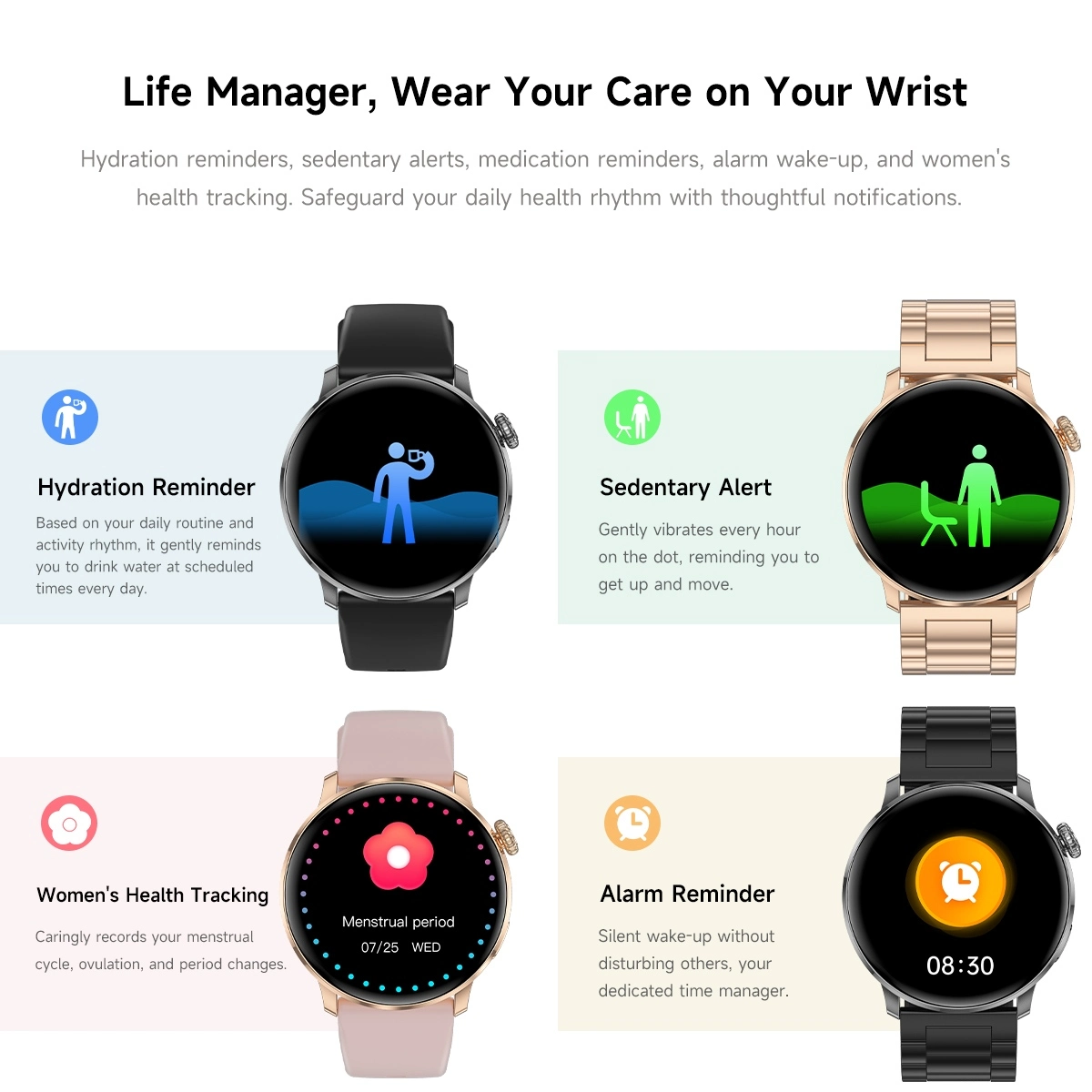 Steel Case Smartwatch function