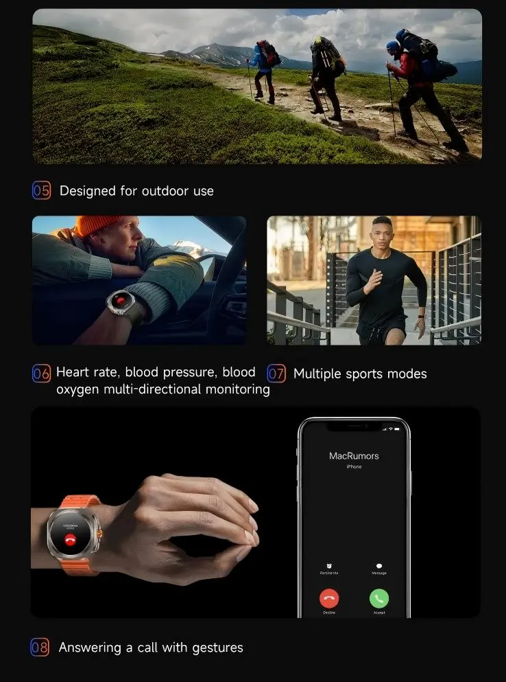 Curved Glass Smartwatch advantage