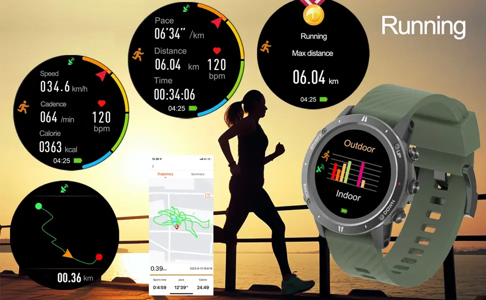 Rugged GPS Compass Smartwatch function Rugged GPS Compass Smartwatch function