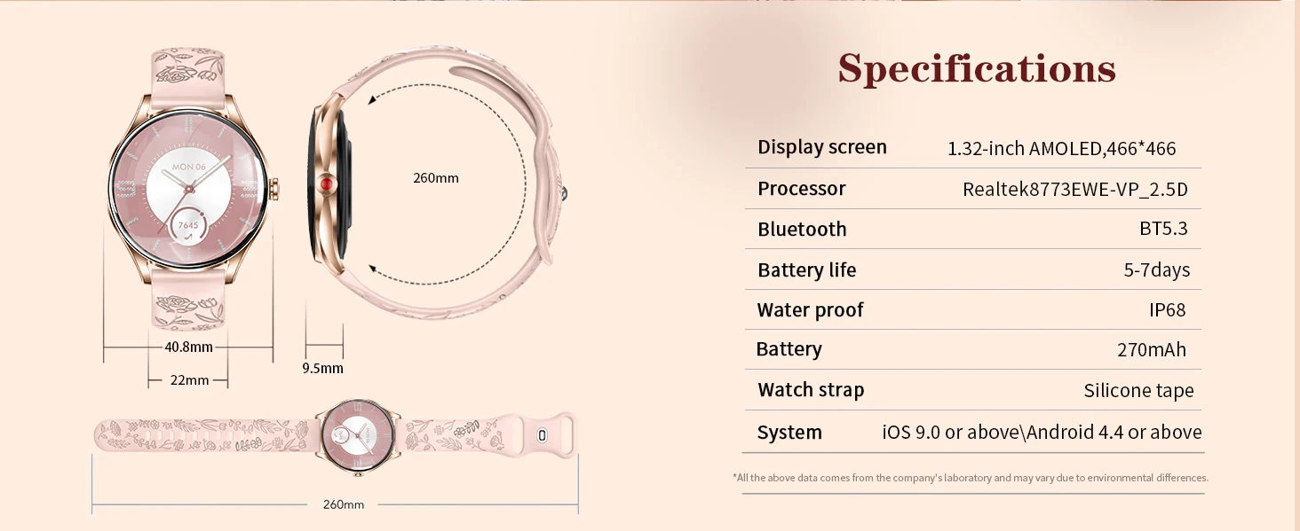 Women’s Metal Health Smartwatch size Women’s Metal Health Smartwatch size