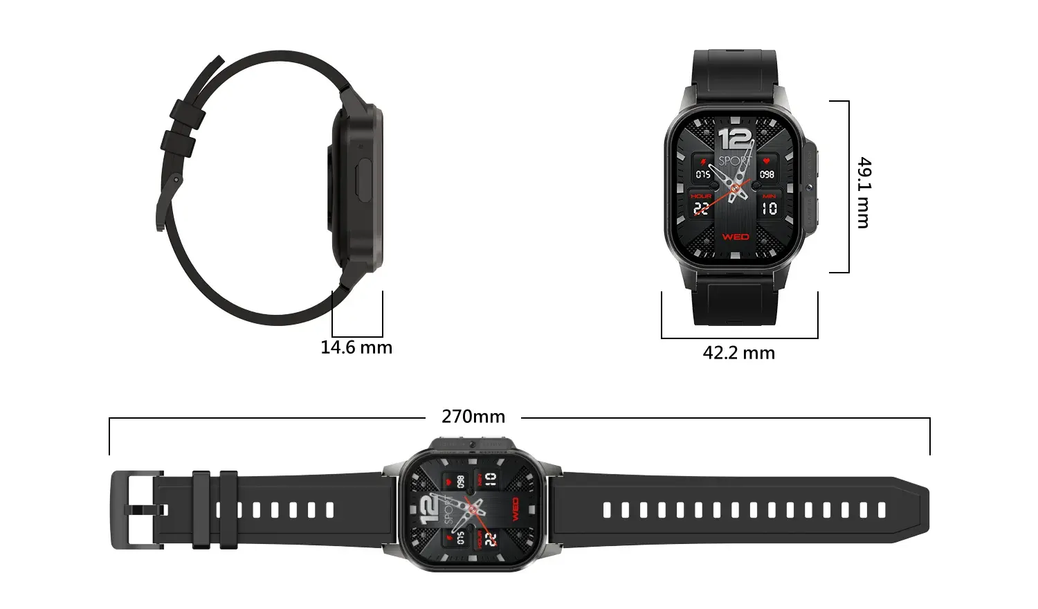 Multi System GPS Smartwatch size Multi System GPS Smartwatch size