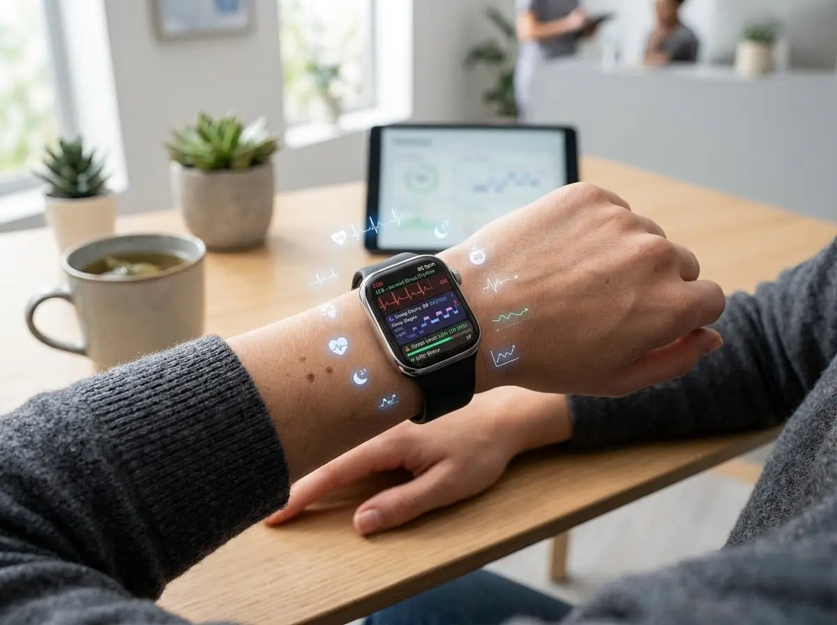 ECG Health Smartwatch with Sleep and Stress Tracking