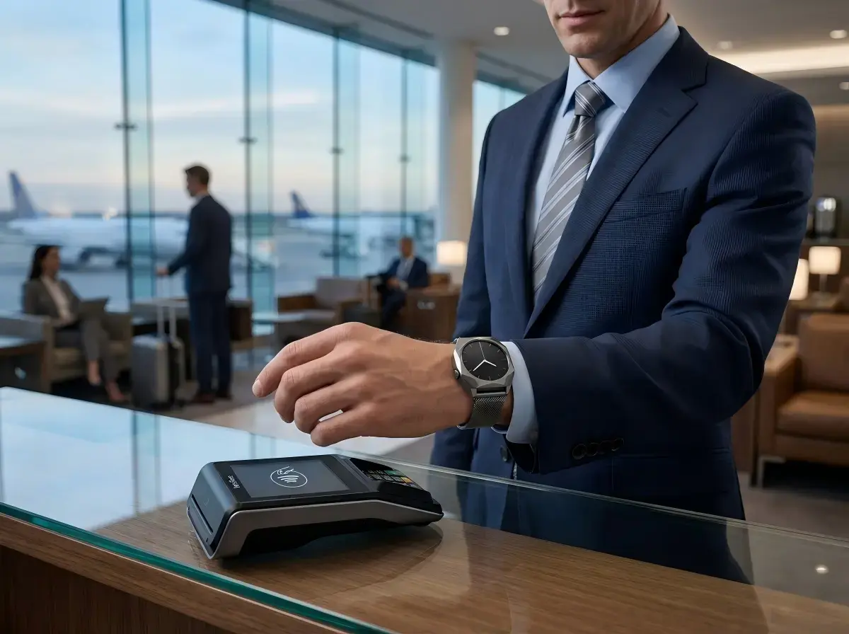 Professional smartwatch during business travel Professional smartwatch during business travel