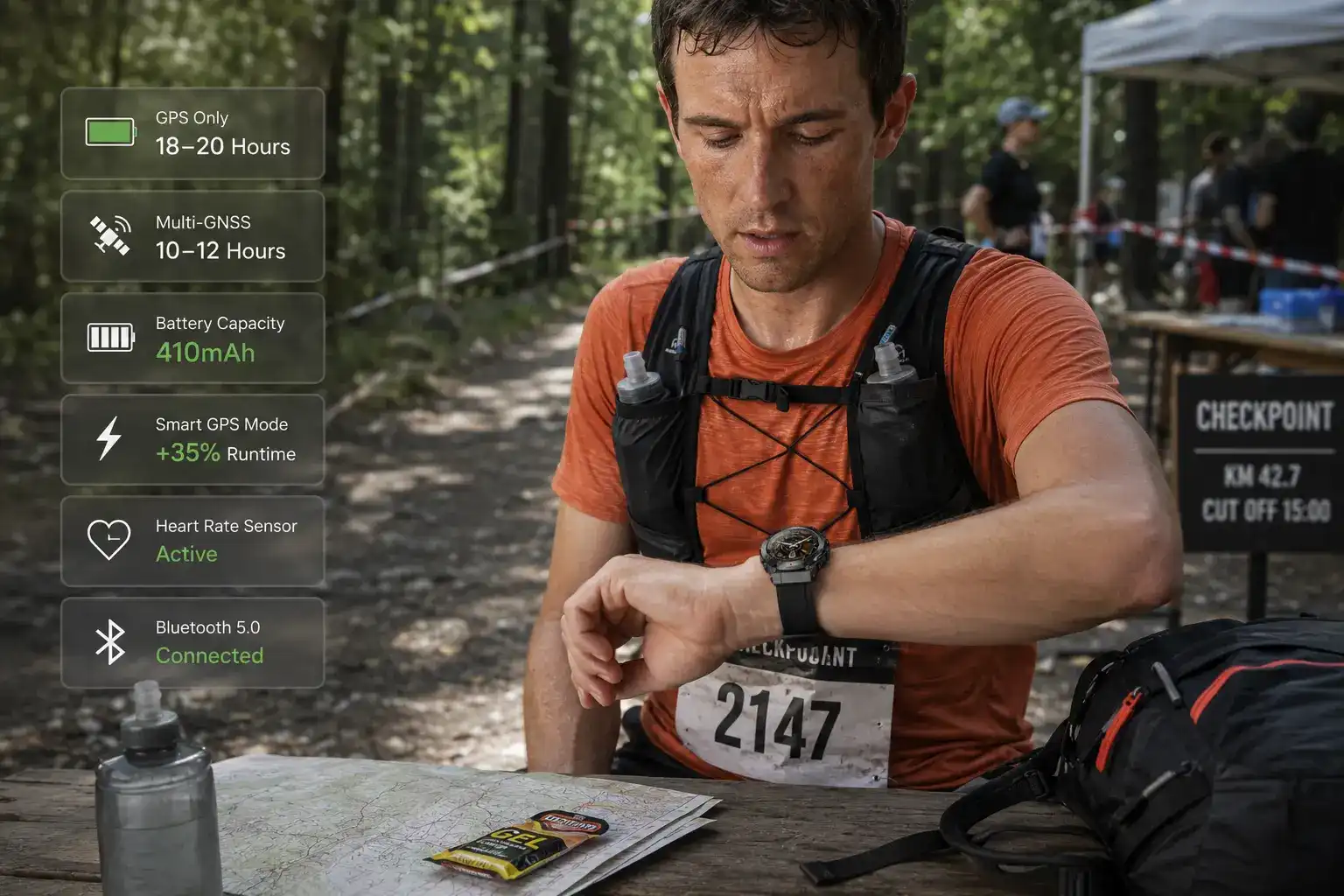 GPS smartwatch battery during endurance training GPS smartwatch battery during endurance training