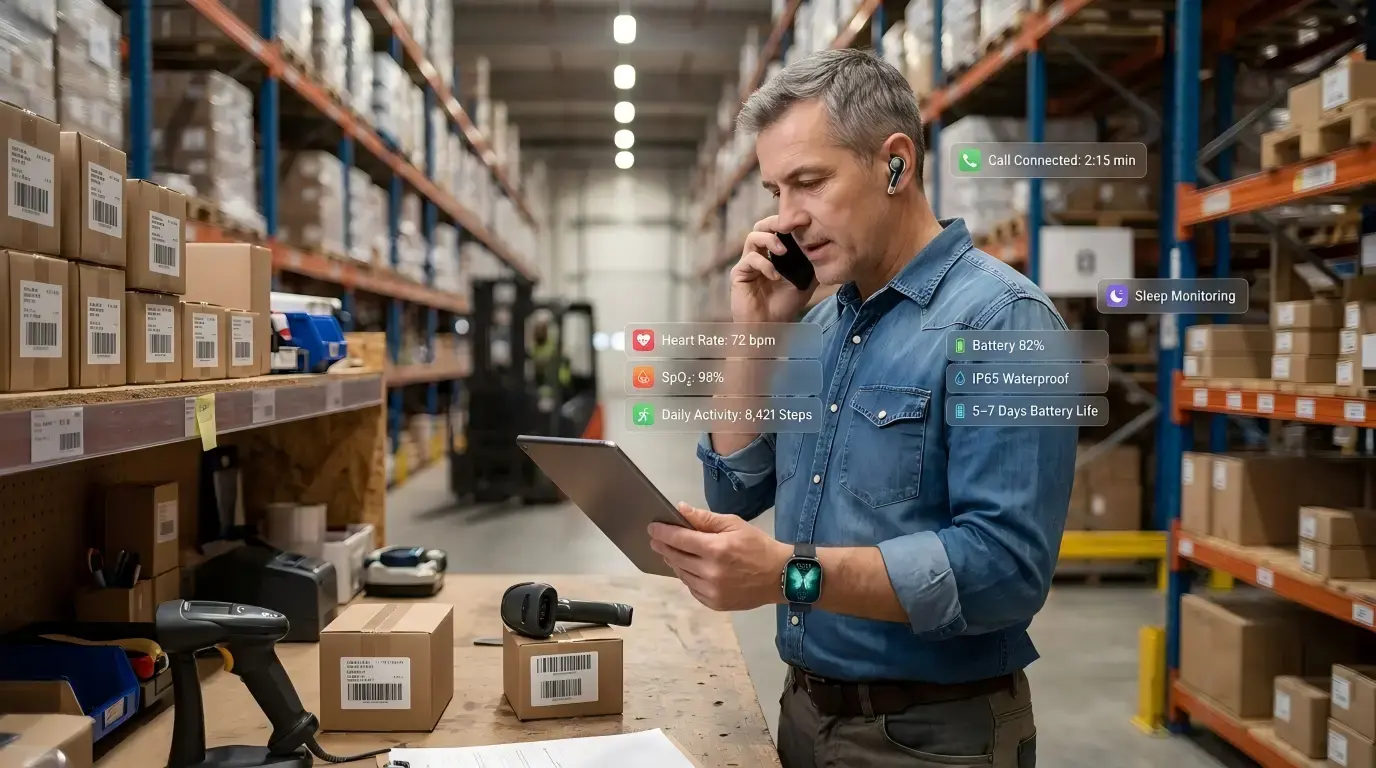 Using detachable Bluetooth earbud from smartwatch.