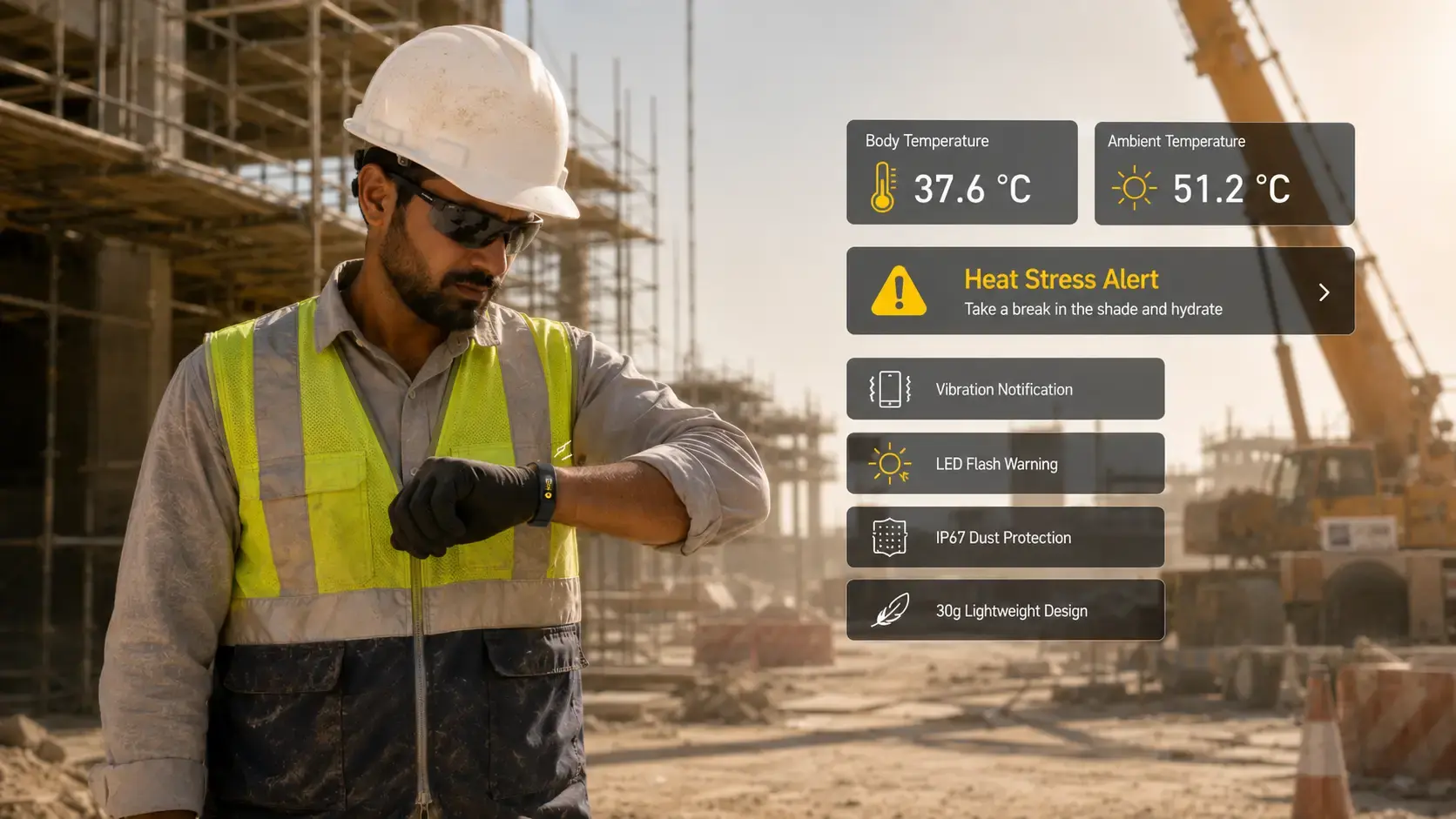Heat warning band used in multiple hot environments. Heat warning band used in multiple hot environments.