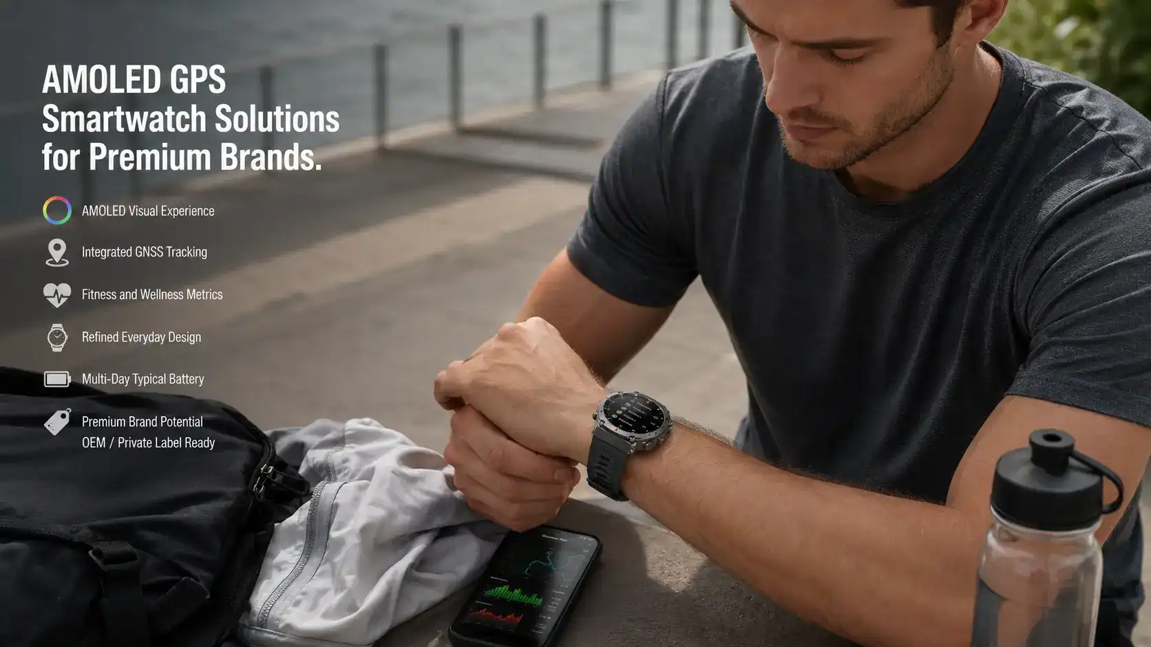 AMOLED GPS Smartwatch Solutions for Premium Brands